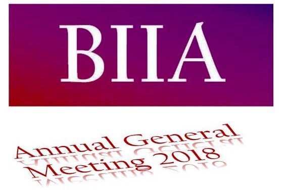 BIIA Annual General Meeting:  September 25th 2018 at the Taj Palace Diplomatic Enclave, New Delhi, India