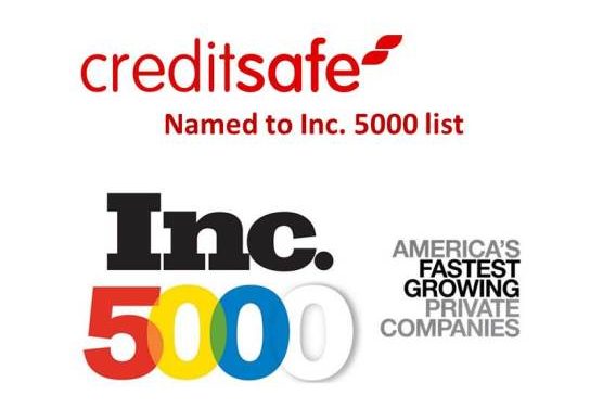 Creditsafe USA Named to Inc. 5000 list – For 2nd Year in a Row