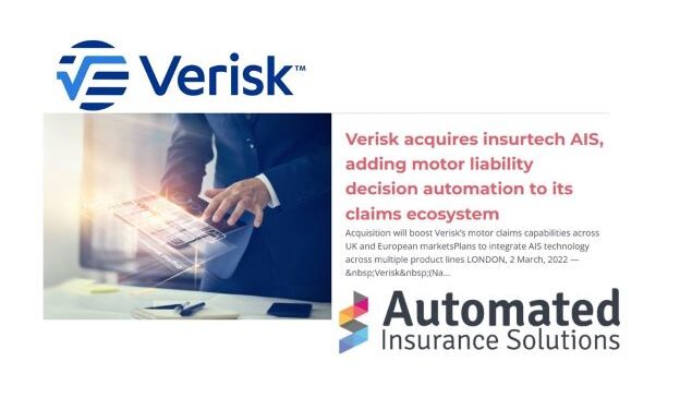 Verisk Acquires UK InsurTech Automated Insurance Solutions