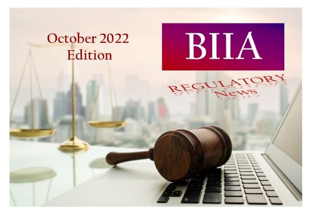 BIIA Regulatory Newsletter October 2022 – 66th Edition