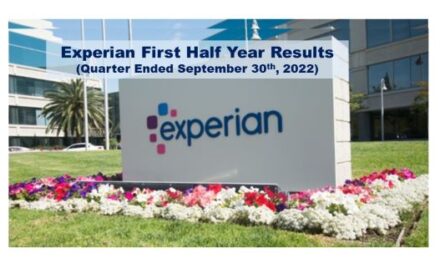 Experian Half Year Fiscal 2023 Revenue Up 9% (Quarter Ended September 30th 2022)