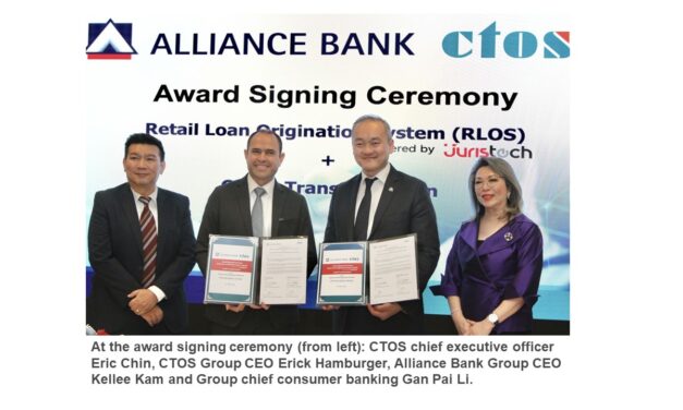 CTOS Data Services Secures 5 Year Contract with Alliance Bank which Eyes Retail Loan Growth to RM36bil